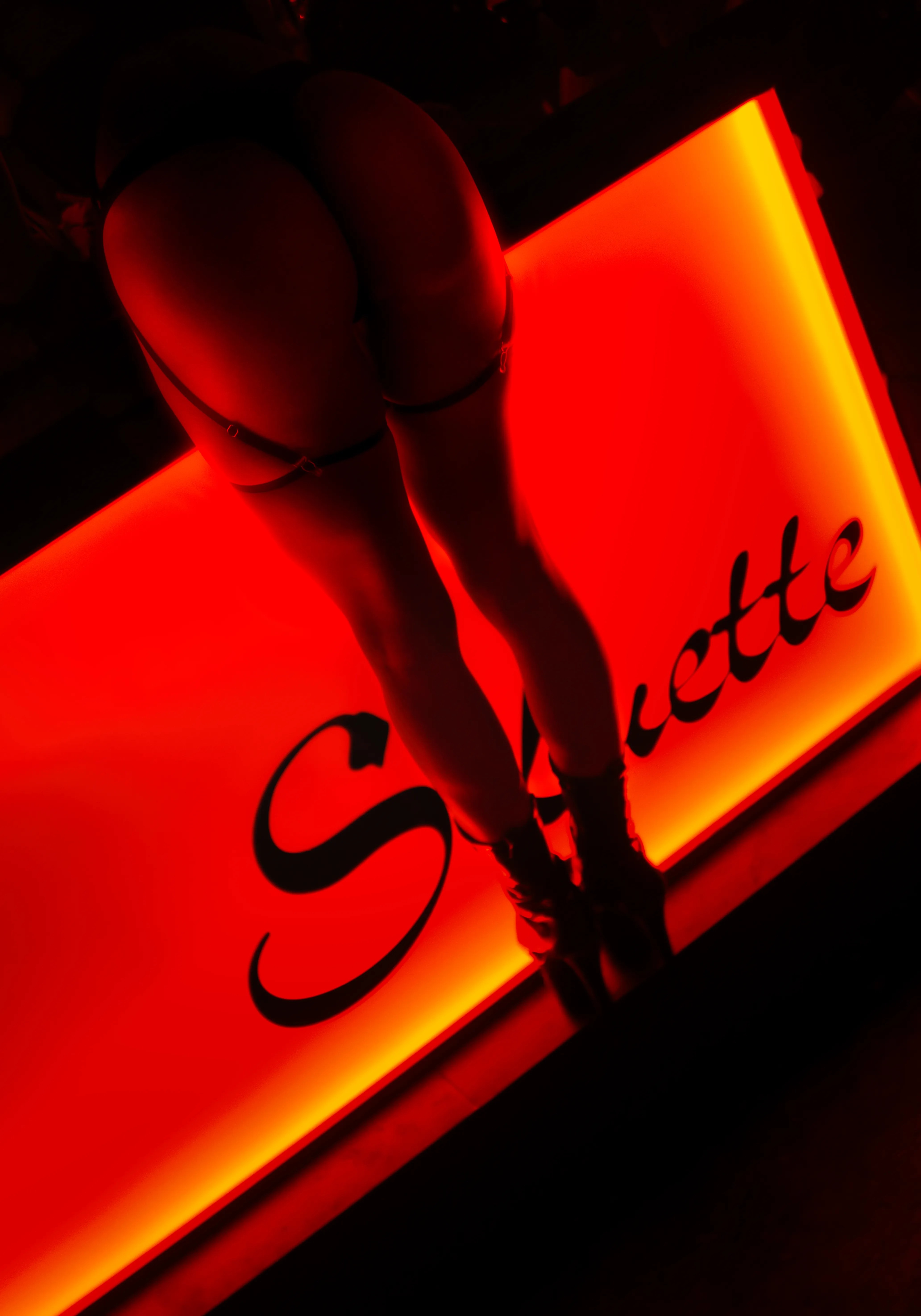 Neonový nápis Siluette